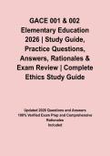 GACE 001 & 002 Elementary Education 2026 &vert; Study Guide&comma; Practice Questions&comma; Answers&comma; Rationales & Exam Review