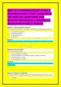 NUR 2474 PHARMACOLOGY EXAM 1&colon; COMPREHENSIVE STUDY GUIDE WITH 100 PRACTICE QUESTIONS AND ANSWER RATIONALES &vert;&vert; GRADED A&plus; GUARANTEED PASS &vert;&vert; NEWEST