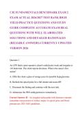 CJE FUNDAMENTALS BENCHMARK EXAM 2  EXAM ACTUAL 2026&sol;2027 TEST BANK HIGH  YIELD PRACTICE QUESTIONS AND STUDY  GUIDE COMPLETE ACCURATE EXAM REAL  QUESTIONS WITH WELL ELABORATED  SOLUTIONS AND DETAILED RATIONALES  &lpar;RELIABLE ANSWERS&rpar; CURRENTLY UPDATED  VERSIO