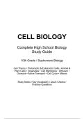 Cell Biology Study Guide &vert; 10th Grade High School Biology Notes