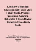 ILTS Early Childhood Education &lpar;206&rpar; Exam 2026 &vert; Study Guide&comma; Practice Questions&comma; Answers&comma; Rationales & Exam Review