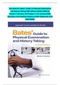 Test Bank for Bates&rsquo; Guide To Physical Examination and History Taking 14th Edition &lpar;LWW&comma; 2025&rpar; by Rainier P&period; Soriano&comma; All Chapters 1-27 Covered With Questions And Verified Solutions With Rationales And Case Study&period;&NewLine;