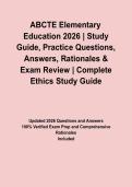 ABCTE Elementary Education 2026 &vert; Study Guide&comma; Practice Questions&comma; Answers&comma; Rationales & Exam Review