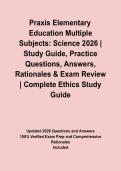 Praxis Elementary Education Multiple Subjects&colon; Science 2026 &vert; Study Guide&comma; Practice Questions&comma; Answers&comma; Rationales & Exam Review
