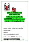 Advanced Pathophysiology Final Exam 2026&sol;2027 &vert; 150&plus; Questions & Answers &vert; Genetics&comma; Immunology&comma; Cancer&comma; Cardiac&comma; Respiratory&comma; Endocrine & Renal