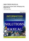 Solutions Manual &mdash; Information Systems Today&colon; Managing in the Digital World&comma; 10th Edition &lpar;Valacich&comma; Schneider&comma; Hashim&comma; 2026&rpar; &vert; All 10 Chapters Covered&NewLine;