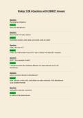 Biology 1108  Questions with CORRECT Answers