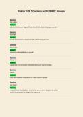 Biology 1108  Questions with CORRECT Answers
