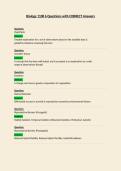Biology 1108  Questions with CORRECT Answers