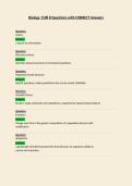 Biology 1108  Questions with CORRECT Answers