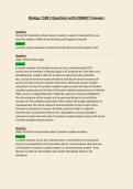 Biology 1108  Questions with CORRECT Answers