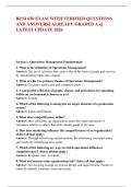 BUSI 650 EXAM WITH VERIFIED QUESTIONS &NewLine;AND ANSWERS&vert;&vert; ALREADY GRADED A&plus;&vert;&vert; &NewLine;LATEST UPDATE 2026 &NewLine;Section 1&colon; Operations Management Fundamentals &NewLine;1&period; What is the definition of Operations Management&quest; &NewLine;Answer&colon; The set of activities that create value in the f