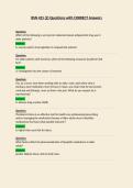 BSN 425  Questions with CORRECT Answers