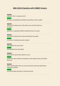 BSNC 1020  Questions with CORRECT Answers