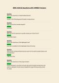 BSNC 1020  Questions with CORRECT Answers
