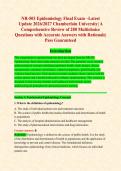 NR-503 Epidemiology Final Exam &ndash;Latest Update 2026&sol;2027 Chamberlain University&vert; A Comprehensive Review of 280 Multichoice Questions with Accurate Answers with Rationale&vert; Pass Guaranteed