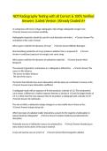 NDT Radiography Testing with all Correct & 100&percnt; Verified Answers &vert;Latest Version &vert;Already Graded A&plus;