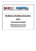 NUR 6111 &sol; NUR6111 EXAM 1&comma; 2 & 3&NewLine;Adv Practice Nursing I&NewLine;&lpar;Actual Questions and Answers&rpar;