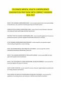 COLORADO MENTAL HEALTH JURISPRUDENCE&NewLine;EXAMINATION PREP EXAM WITH CORRECT ANSWERS&NewLine;2026-2027