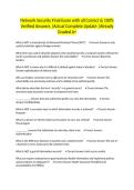 Network Security Final Exam with all Correct & 100&percnt; Verified Answers &vert;Actual Complete Update &vert;Already Graded A&plus;