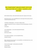 ONS CHEMOTHERAPY IMMUNOTHERAPY CERTIFICATE&NewLine;EXAM QUESTIONS WITH CORRECT ANSWERS LATEST&NewLine;2026-2027