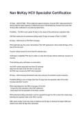 Nan McKay HCV Specialist Certification Latest &lpar;2026&sol;2027&rpar; Verified Answers by Experts&NewLine;