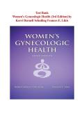 Test Bank for Women's Gynecologic Health 3rd Edition by Kerri Durnell Schuiling Frances E&period; Likis  &vert; 600&plus; Exam Questions & Answers PDF &ndash; Nursing Test Bank Download