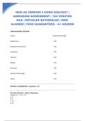 HESI A2 VERSION 2 EXAM 2026&sol;2027 &vert; ADMISSION ASSESSMENT &vert; 100 VERIFIED Q&A &vert; DETAILED RATIONALES &vert; NGN-ALIGNED &vert; PASS GUARANTEED &ndash; A&plus; GRADED