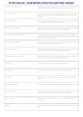 AP Psychology &vert; Exam Review&comma; Practice Questions & Complete Study Guide 2026-2027