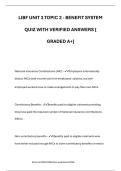 LIBF UNIT 3 TOPIC 2 - BENEFIT SYSTEM &NewLine;QUIZ WITH VERIFIED ANSWERS &lbrack; &NewLine;GRADED A&plus;&rsqb;