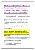 HIST121 Midterm Practice Exam Set &NewLine;Questions And Correct Answers &NewLine;&lpar;Verified Answers&rpar; Plus Rationales &NewLine;2026 Q&A &vert; Instant Download Pdf