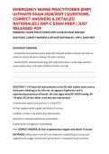 EMERGENCY NURSE PRACTITIONER &lpar;ENP&rpar; ULTIMATE EXAM 2026&sol;2027 &vert; QUESTIONS&comma; CORRECT ANSWERS & DETAILED RATIONALES &vert; ENP-C EXAM PREP &vert; JUST RELEASED PDF