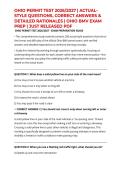 OHIO PERMIT TEST 2026&sol;2027 &vert; ACTUAL-STYLE QUESTIONS&comma; CORRECT ANSWERS & DETAILED RATIONALES &vert; OHIO BMV EXAM PREP &vert; JUST RELEASED PDF