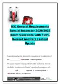 ICC General Requirements Special Inspector Exam 2026&sol;2027 &vert; 100&plus; Questions & Answers &vert; IBC Chapter 17&comma; Special Inspections&comma; Concrete & Structural Observation &vert; International Code Council &lpar;ICC&rpar;