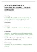 WGU D670 UPDATED ACTUAL&NewLine;QUESTIONS AND CORRECT ANSWERS&NewLine;EXAM SCRIPT