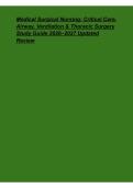 Medical Surgical Nursing &ndash; Critical Care&comma; Airway&comma; Ventilation & Thoracic Surgery Study Guide 2026&ndash;2027