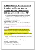 HIST122 Midterm Practice Exam Set &NewLine;Questions And Correct Answers &NewLine;&lpar;Verified Answers&rpar; Plus Rationales &NewLine;2026 Q&A &vert; Instant Download Pdf 