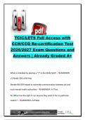 TCIC&sol;LETS Full Access CCH&sol;CCQ Re-Certification Test 2026&sol;2027 &vert; 60&plus; Questions & Answers &vert; NCIC&comma; Nlets&comma; TLETS&comma; CCH&comma; III & CJIS &vert; Texas DPS