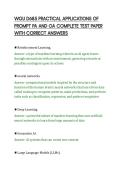 WGU D685 PRACTICAL APPLICATIONS OF&NewLine;PROMPT PA AND OA COMPLETE TEST PAPER&NewLine;WITH CORRECT ANSWERS