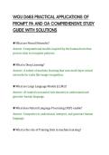 WGU D685 PRACTICAL APPLICATIONS OF&NewLine;PROMPT PA AND OA COMPREHENSIVE STUDY&NewLine;GUIDE WITH SOLUTIONS