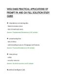 WGU D685 PRACTICAL APPLICATIONS OF&NewLine;PROMPT PA AND OA FULL SOLUTION STUDY&NewLine;GUIDE
