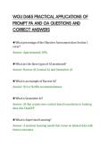 WGU D685 PRACTICAL APPLICATIONS OF&NewLine;PROMPT PA AND OA QUESTIONS AND&NewLine;CORRECT ANSWERS
