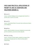 WGU D685 PRACTICAL APPLICATIONS OF&NewLine;PROMPT PA AND OA QUESTIONS AND&NewLine;SOLUTIONS GRADED A&plus;
