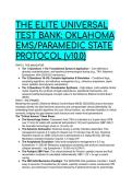 2026&sol;2027 Oklahoma MCB Paramedic Protocol Elite Test Bank & Study Guide &vert; AHA Updates &lpar;Q&A&rpar;