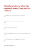 Florida Chiropractic Laws & Rules Exam Questions & Answers &vert; Board Exam Prep 2026&sol;2027