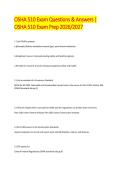 OSHA 510 Exam Questions & Answers &vert; OSHA 510 Exam Prep 2026&sol;2027
