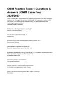 CNIM Practice Exam 1 Questions & Answers &vert; CNIM Exam Prep 2026&sol;2027