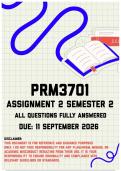 PRM3701 Assignment 2 Semester 2 MEMO &vert; Due 11 September 2026