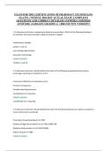 EXAM FOR THE CERTIFICATION OF PHARMACY TECHNICIANS &NewLine;&lpar;ExCPT&rpar; &vert; NEWEST 2026&sol;2027 ACTUAL EXAM &vert; COMPLETE &NewLine;QUESTIONS AND CORRECT DETAILED ANSWERS &lpar;VERIFIED &NewLine;ANSWERS&rpar; &vert;ALREADY GRADED A&plus; &vert;&vert;BRAND NEW VERSION&excl;&excl;