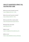 WGU D771 QUANTITATIVE LITERACY FULL&NewLine;SOLUTION STUDY GUIDE